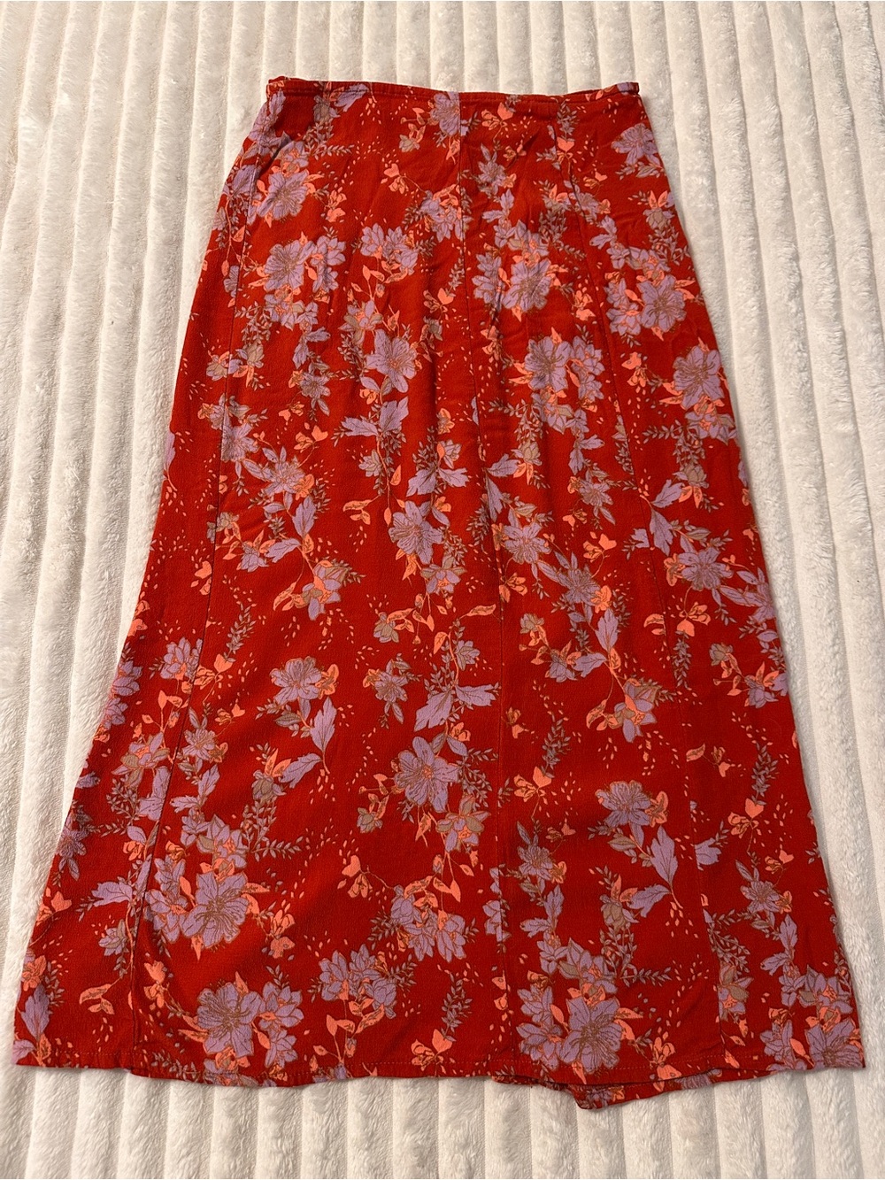 Free People Rust Floral Button-Front Midi Skirt - Picture 10 of 10